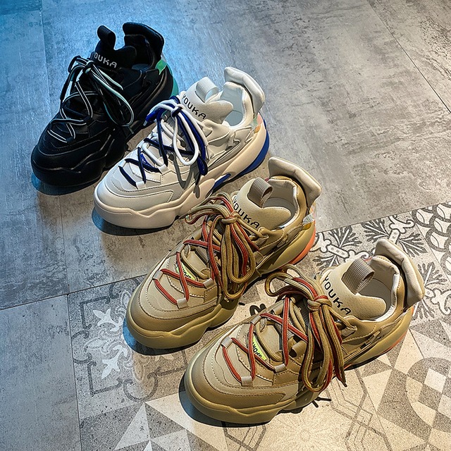 レッドカラーカジュアル 靴 シューズ レース スニーカー レースアップ フェイクシューズ2825488377