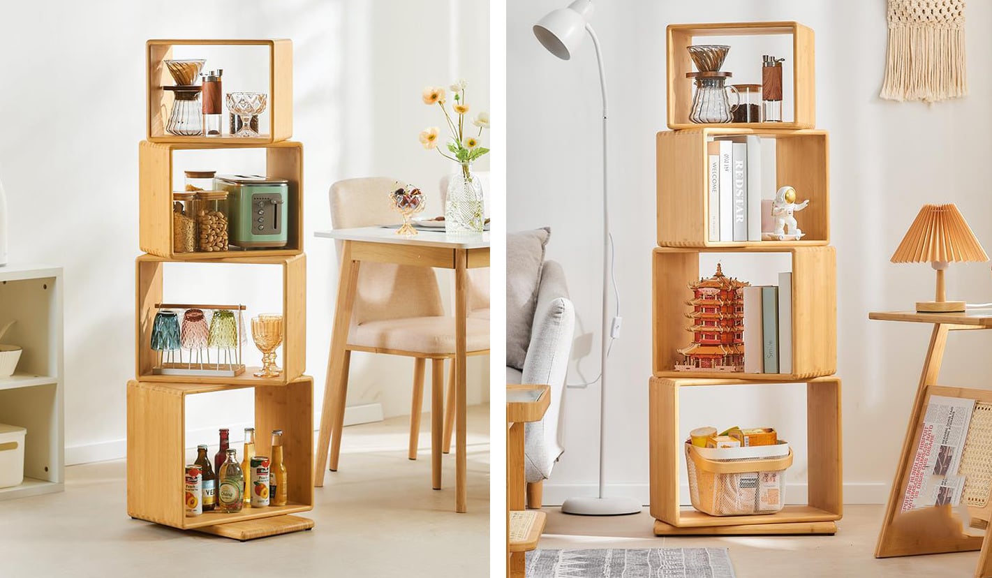 多目的ラック、マガジンラック（幅90cm）オシャレで大容量な収納本棚