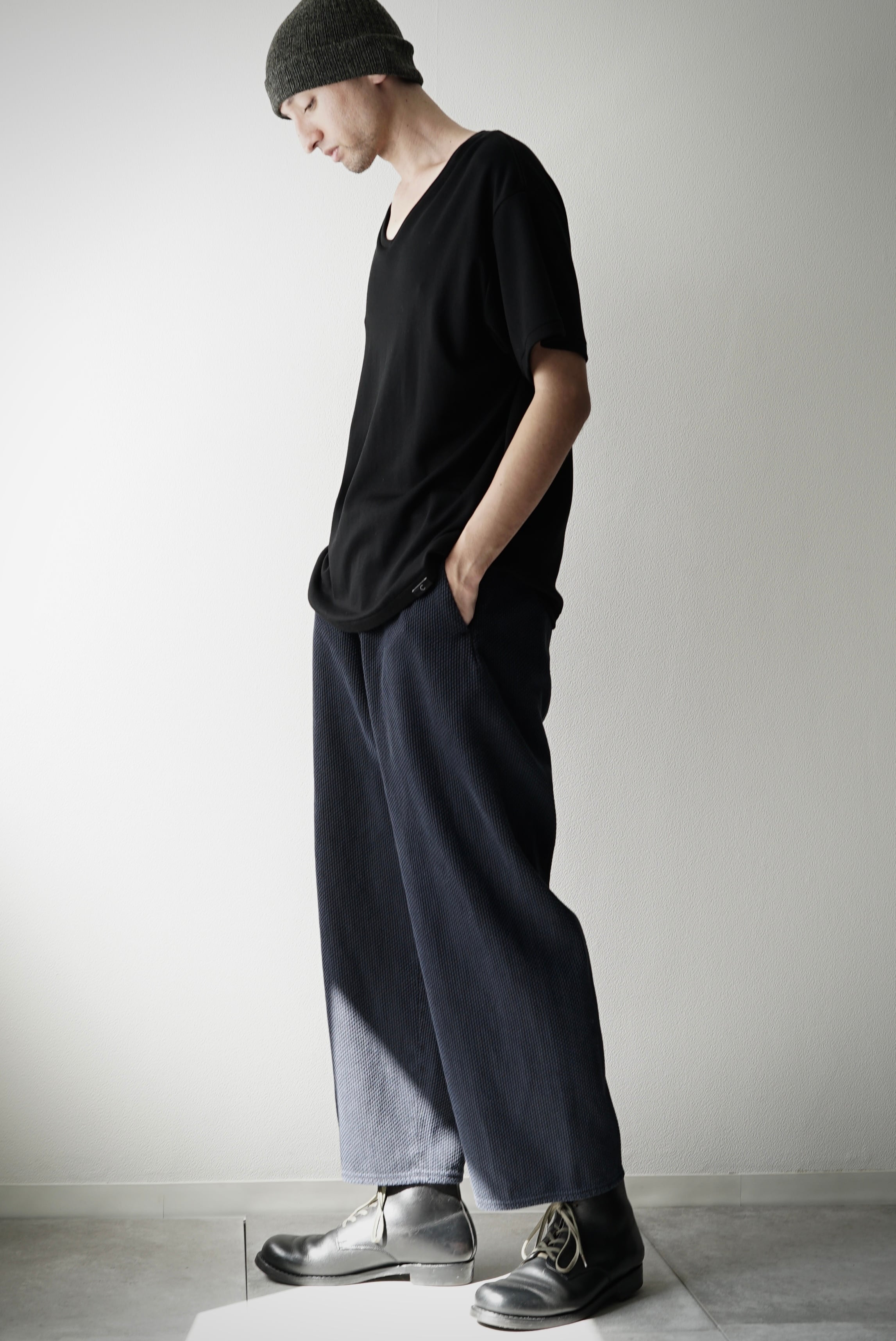 Sashiko / Side Seamless Slacks (墨+INDIGO) | C O L I N A