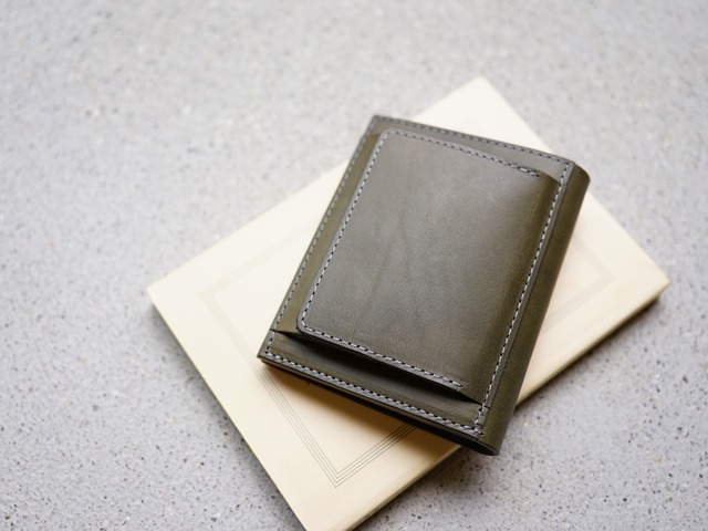 コンパクト二つ折り財布（小銭入れ外付き）【Aoi-out coin】