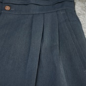 CAMLON balloon silhouette 2tuck slacks charcoal gray