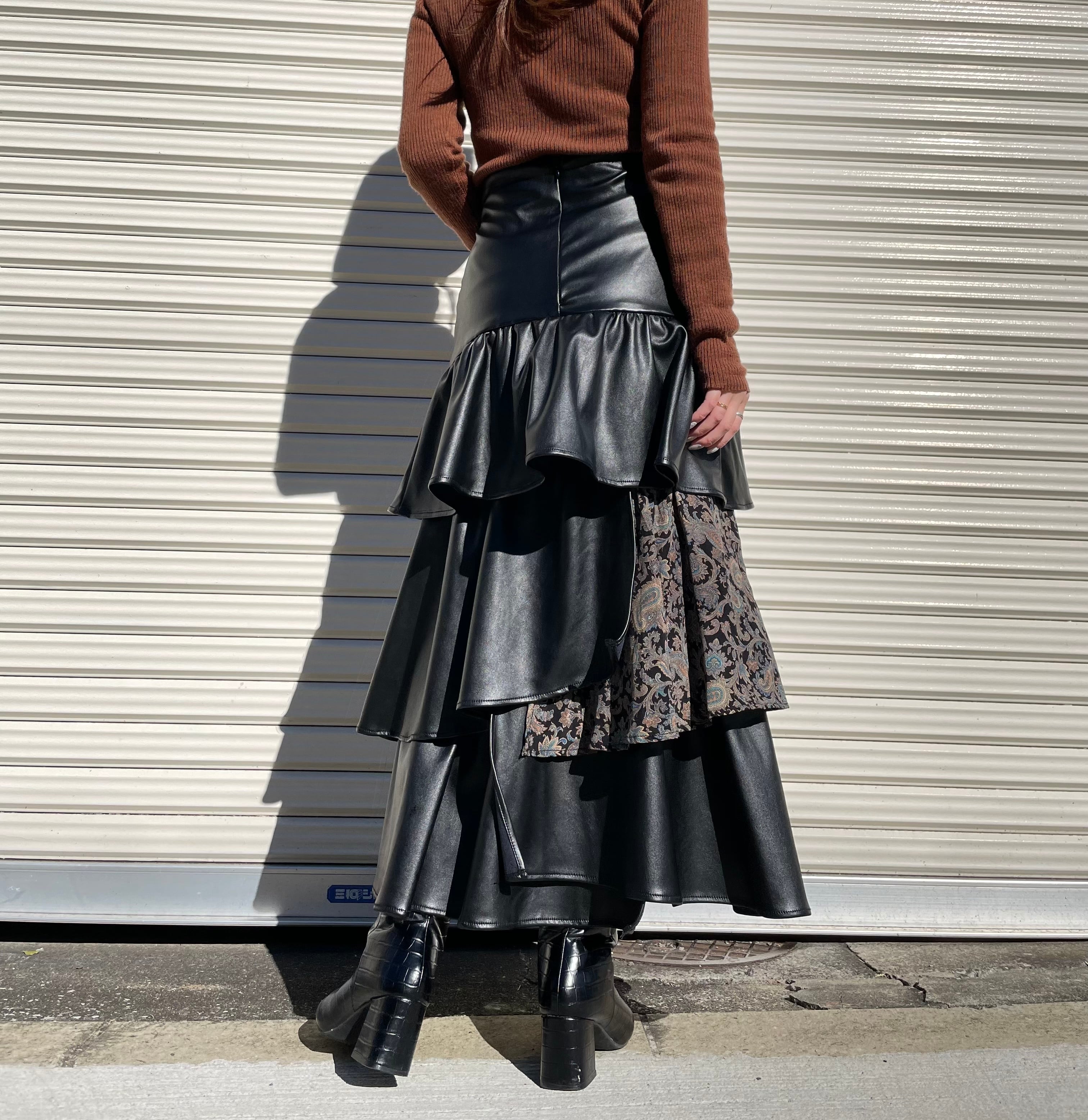 146㎝さん～向け】ペイズリーティアードスカート | 小さいサイズのお