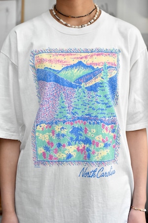 90's- -old- "short sleeve print T-shirt" "North carolina" "jerzees"