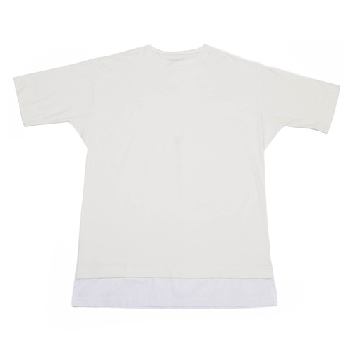 FAKE LAYERED T-SHIRT - OFF / LIGHT GREY / BLACK -（EZT0190015）