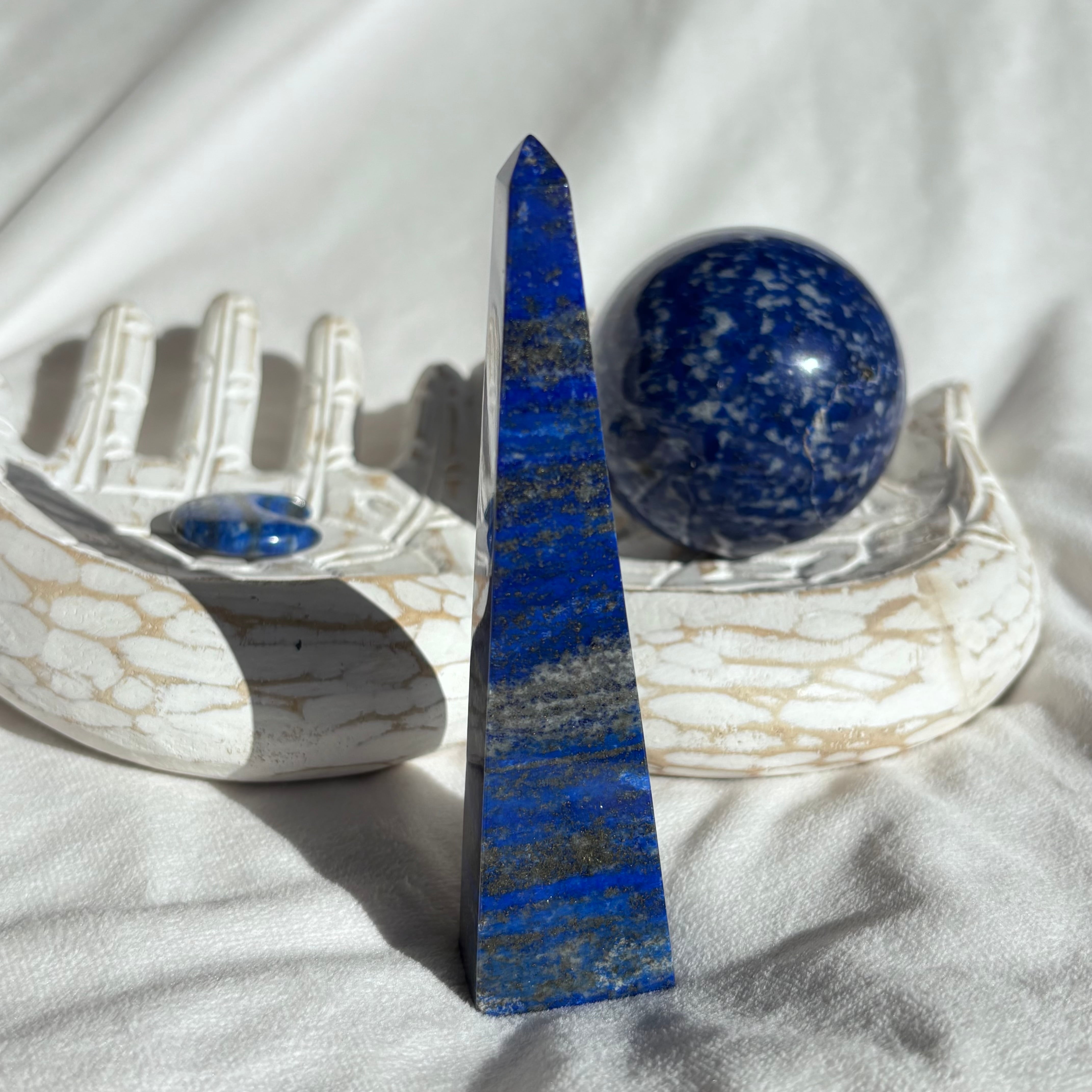 ラピスラズリ オベリスク 聖母の石 天然石 鉱物 鉱石 クリスタル Lapis