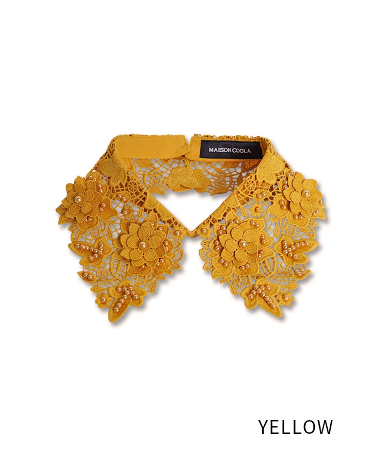 【直営限定ITEM】パール×フラワーレースフェイクカラー (YELLOW) CQ-48506H