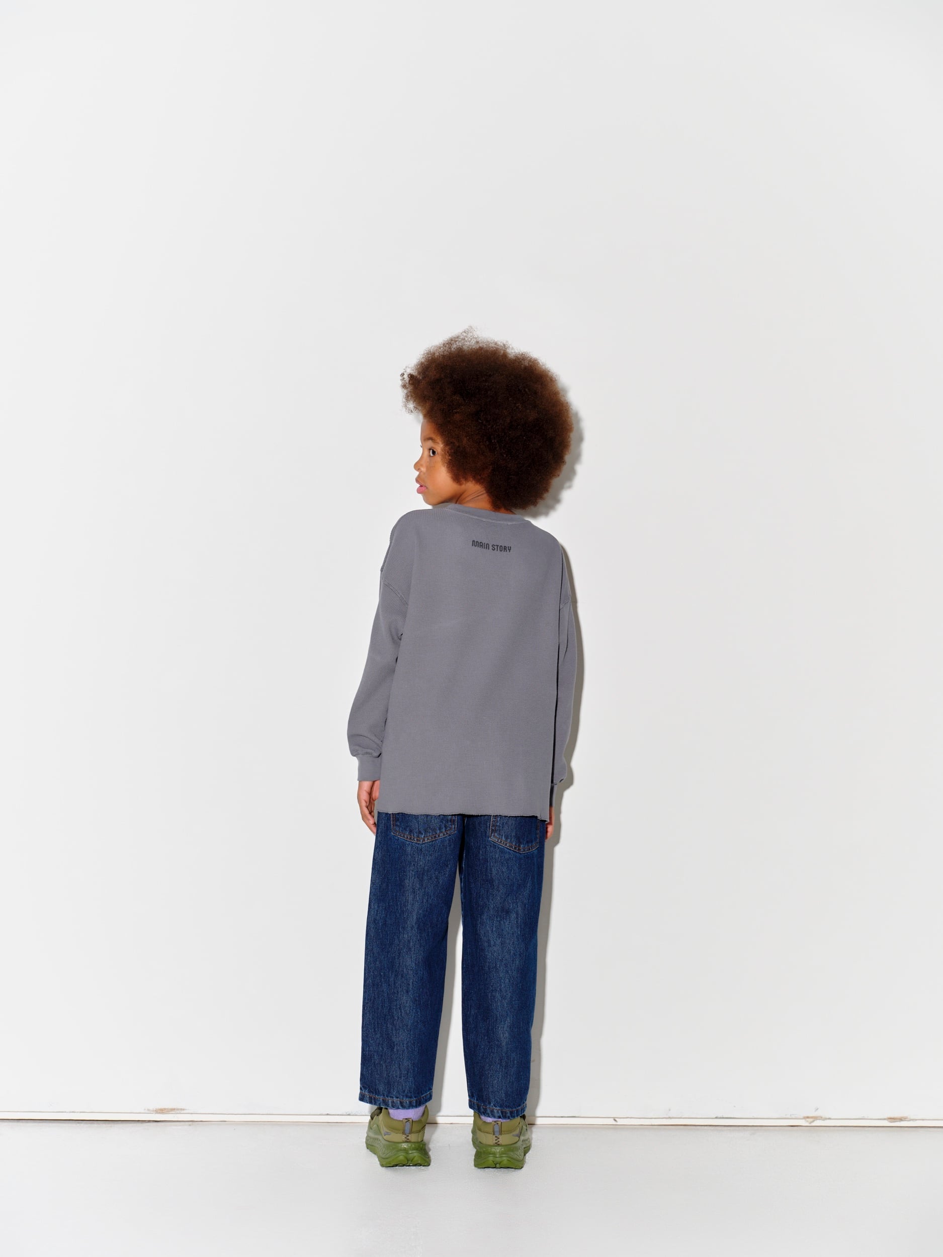 main story Waffle Tee - Pewter | RESONASON