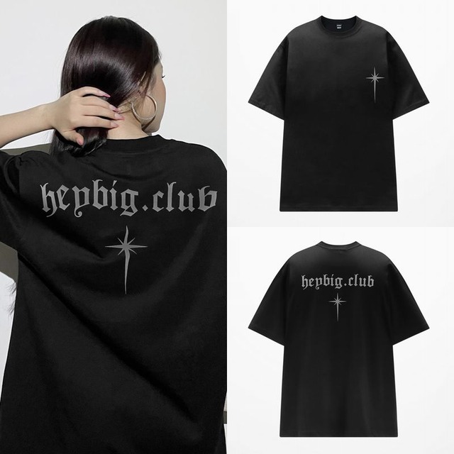 ユニセックス Tシャツ 半袖 バックプリント オーバーサイズ ルーズ カジュアル 韓国ファッション メンズ レディース ストリート系ファッション TBN-706306393432