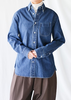 HAND ROOM WOMEN'S - デニム ボタンダウンシャツ - Indigo Blue