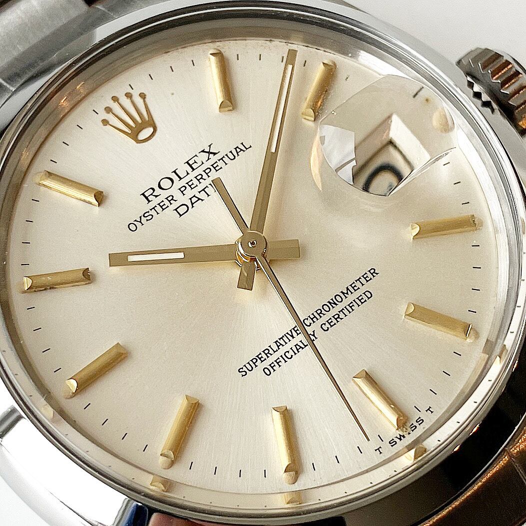 Rolex Oyster Perpetual Date 1500 (54*****) Silver dial with Gold