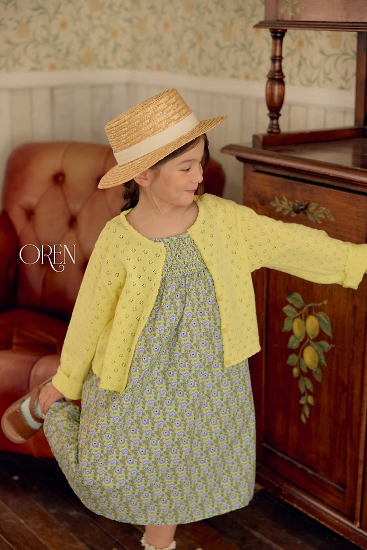 [Oren] Retro Rounded Paper Hat / Cap / [오렌] 레트로둥근지사모자