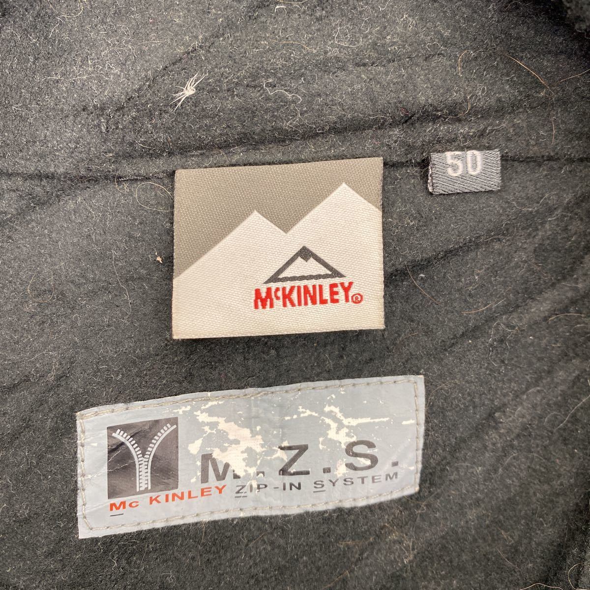 McKINLEY フリースジャケット L ブラック ジップアップ ロゴ ワンポイント アウトドア スポーツ 古着卸 アメリカ仕入 t2201-4116