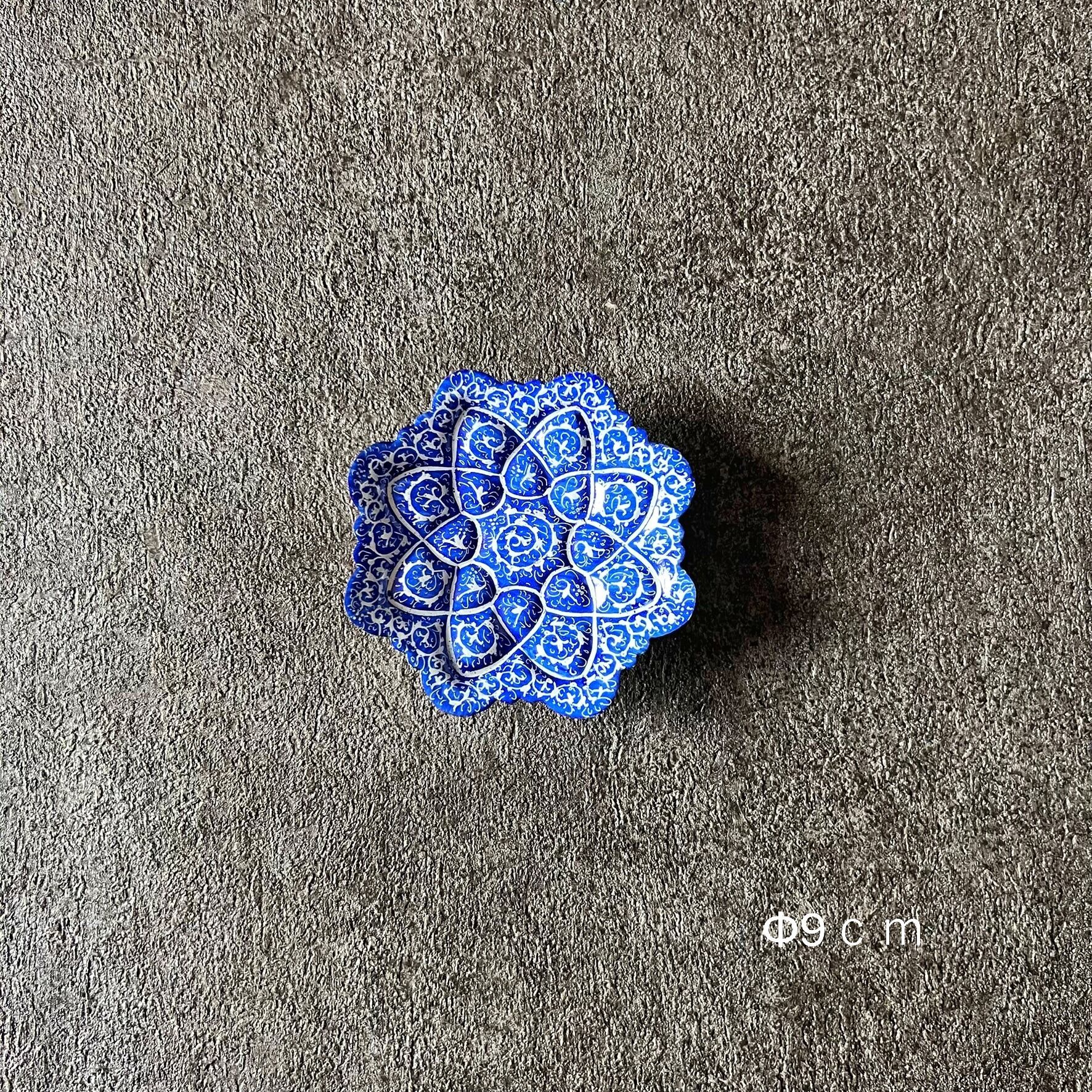 ペルシャの飾り皿（ミーナーカーリー）9cm アクセサリートレイ【MINA