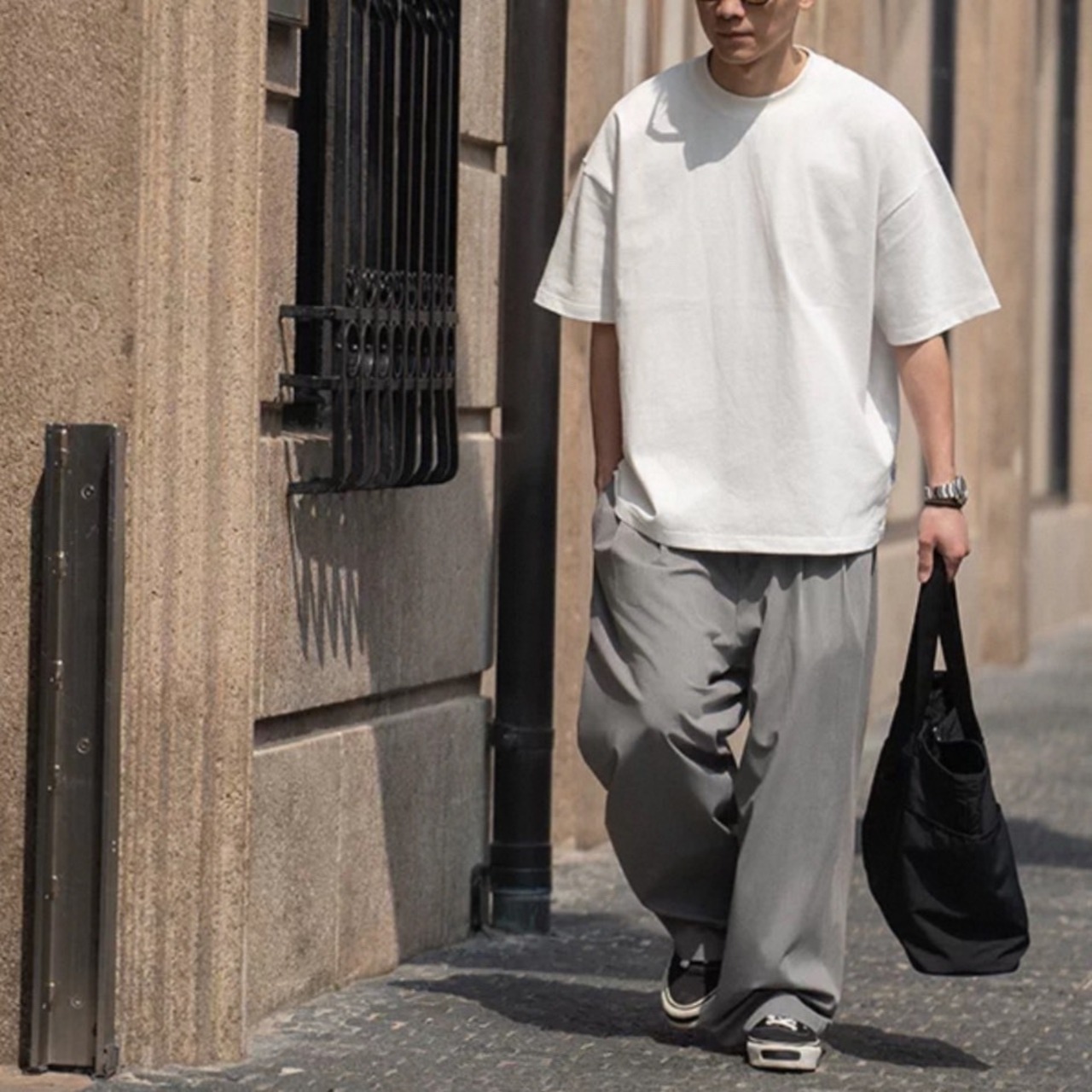 Pleated wide tapered pants 1467 - 12