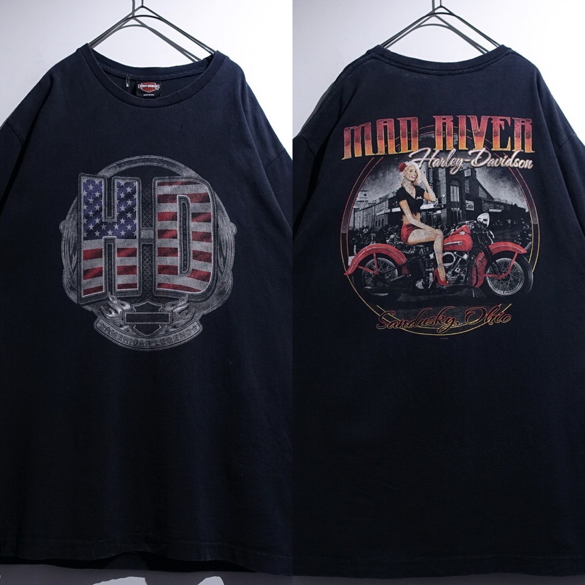 “Harley Davidson” Black Print Design T-shirt