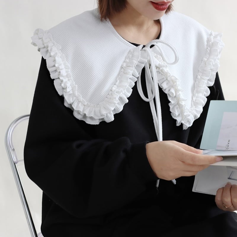 フリル付きビッグカラー付け襟 SU1086 | Sugar.miel（シュガーミエル）