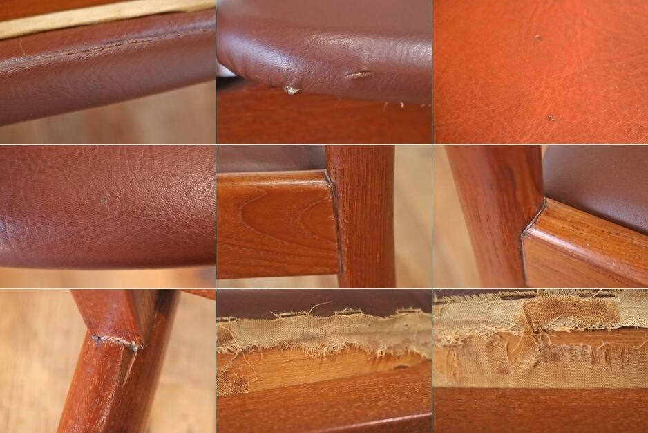 希少 70s 山口木材工芸 チーク×オーク ヴィンテージチェア 仕上済 ③