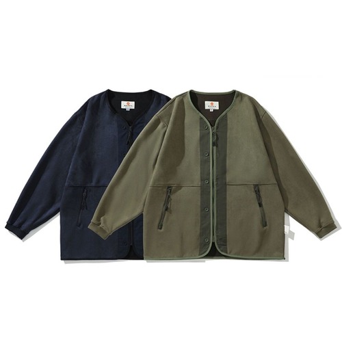 Suede collarless jacket（スエードカラーレスジャケット）