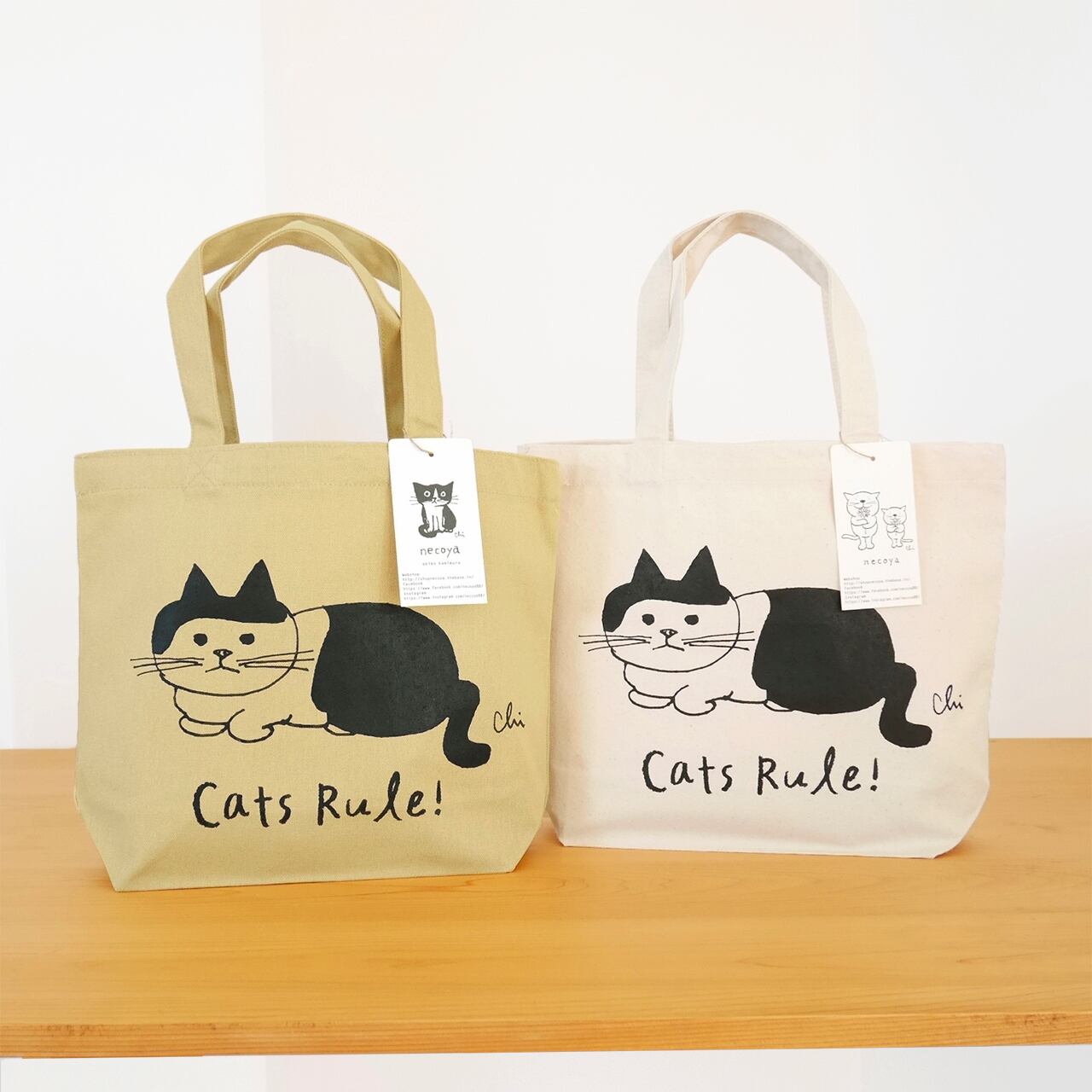 トートバッグ[前髪ねこ] S カラー | necoya