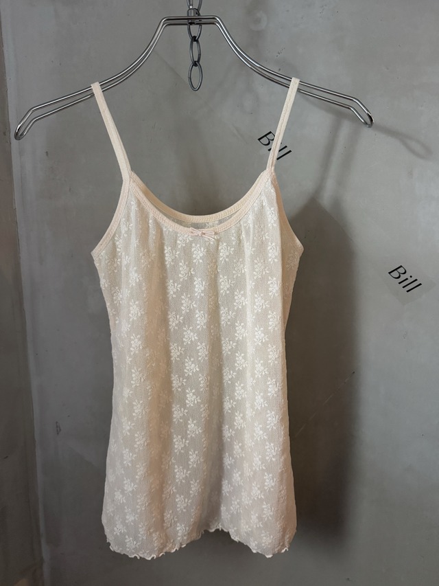 ivory pink lace ribbon camisole (Bill vintage)