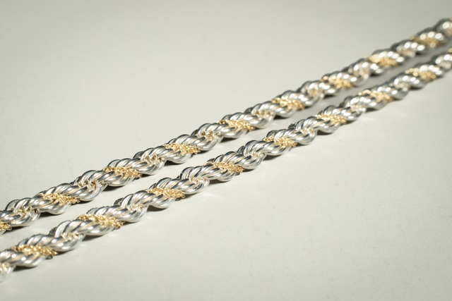Vintage Tiffany & Co 18K & Silver Twisted Rope Chain Necklace