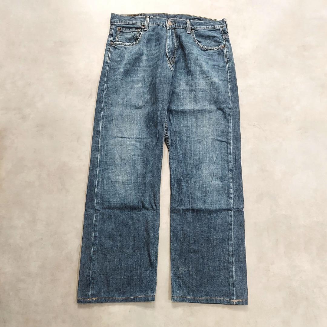 リーバイス569 Levis W33 ブルーデニム 青 ヒゲ 古着 16762