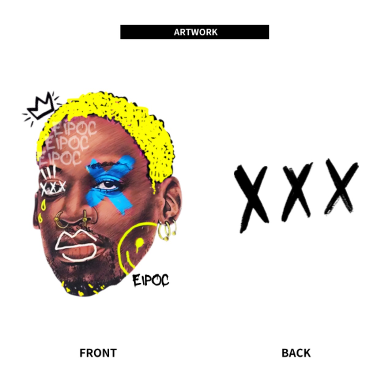 EIPOC PARIS 「"YELLOW HEAD RDMN" S/S T-Shirts Black/White/Blue」 - 14