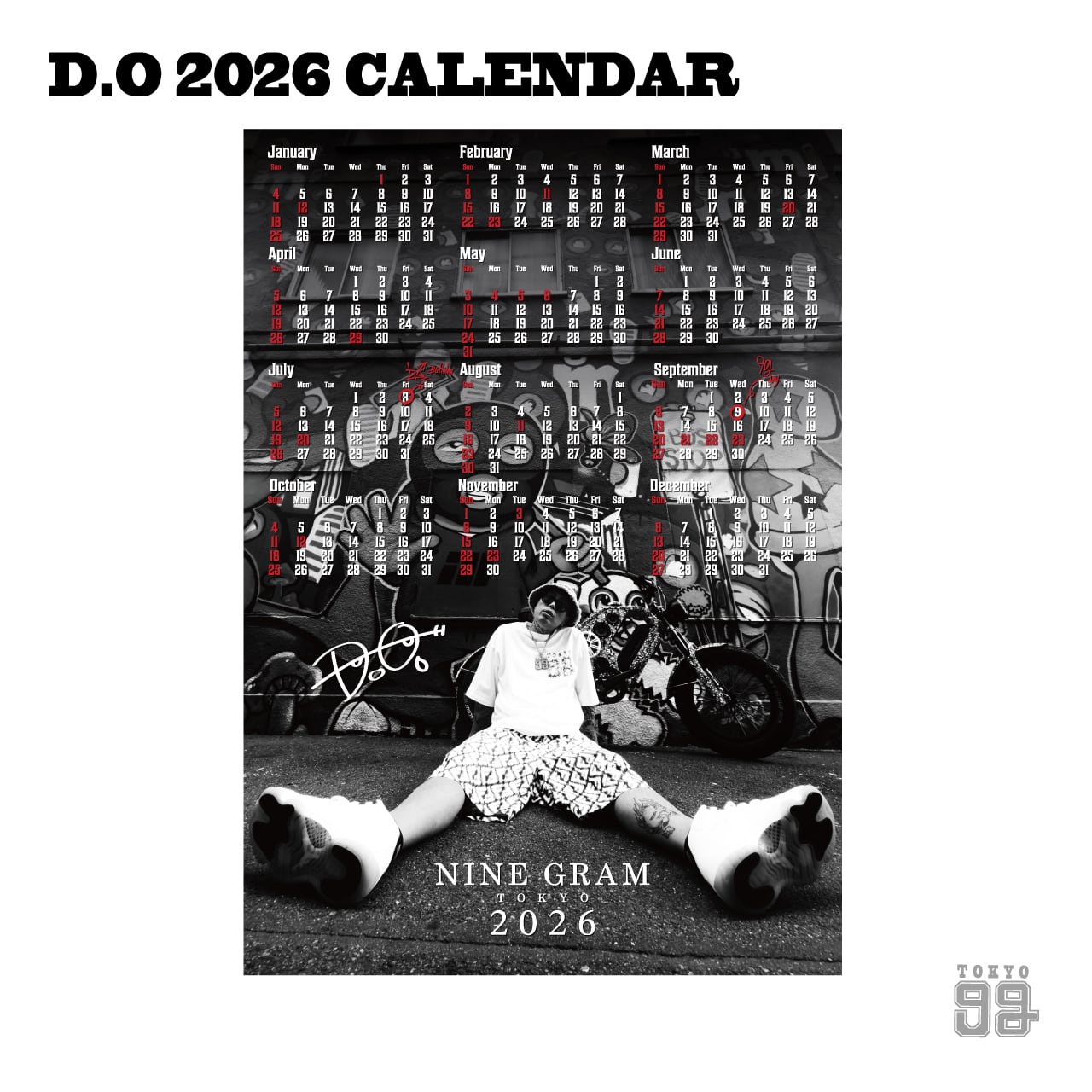 ロンT ninegram ブラック/ホワイト | TOKYO 9G