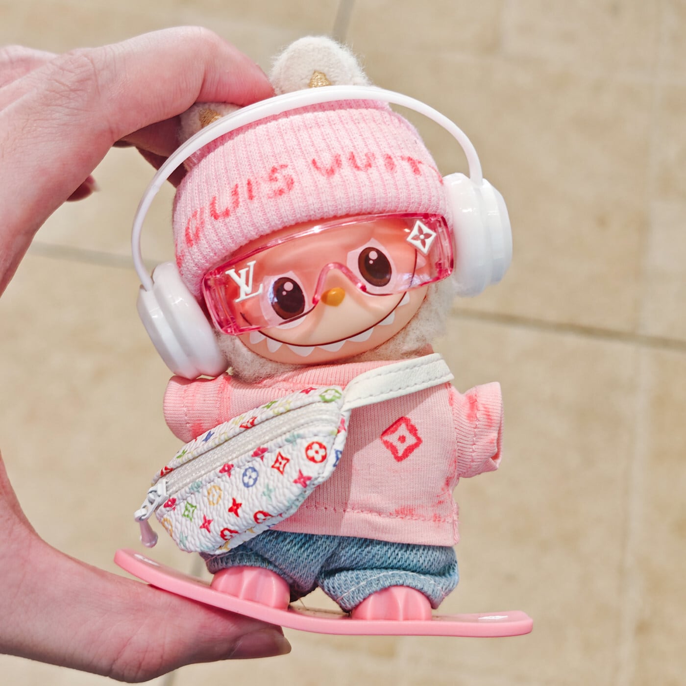 ピンク系フルコーデ完成!たっぷり可愛い♡ The monsters ラブブ 4.0専用 10cm ピンク系 ドール服コーディネート プレゼントに最適 おしゃれ