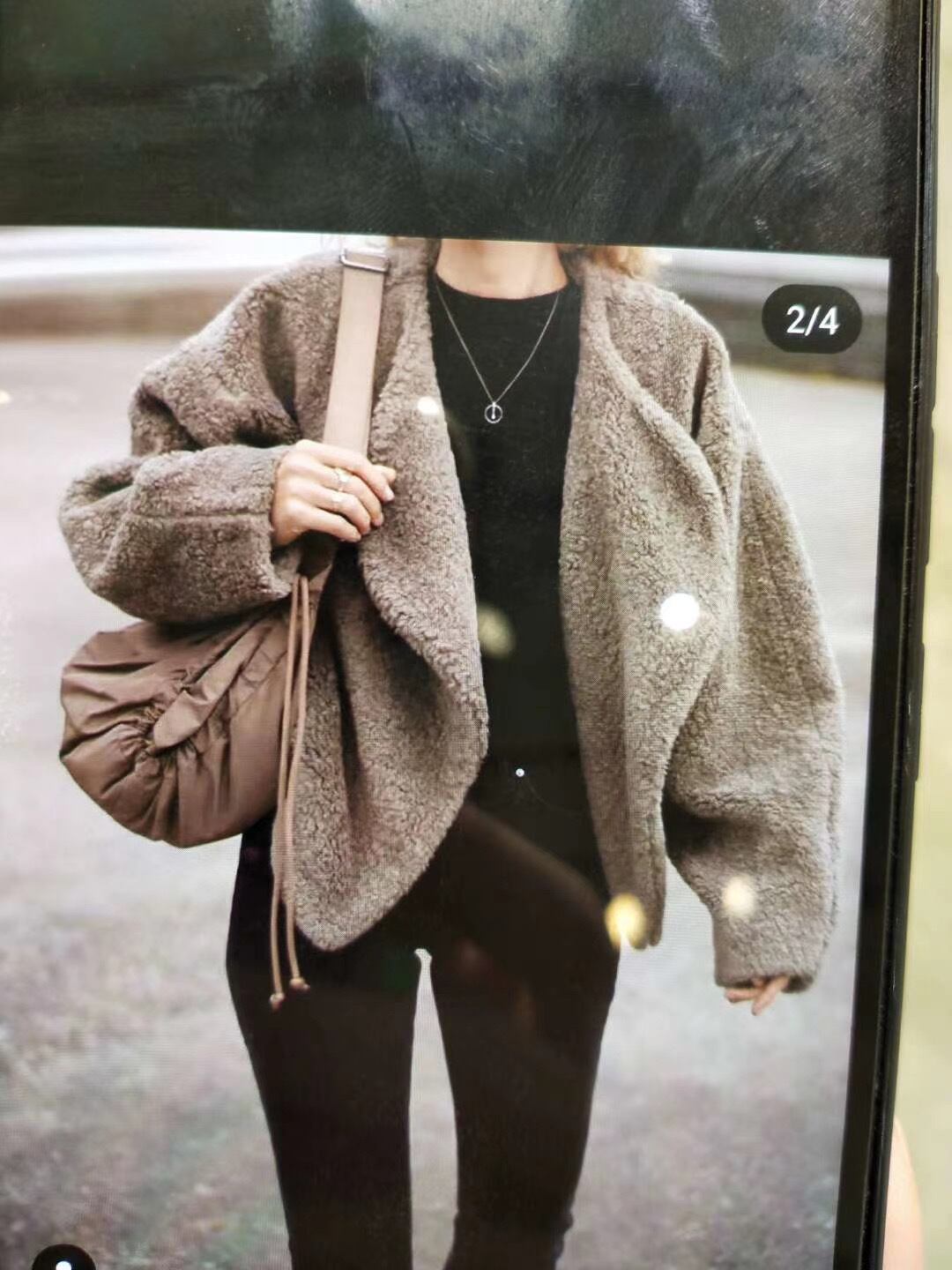 オープンカラーボアジャケット