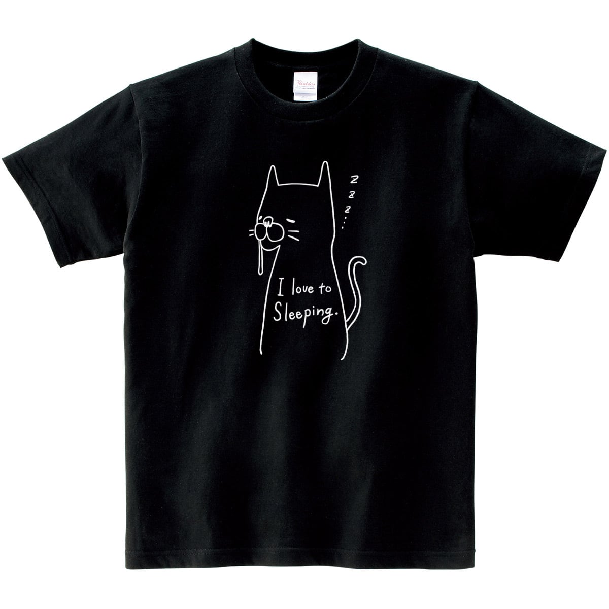 猫 居眠り ネコ Tシャツ cat58 手描きイラスト 猫服 ゆるキャラ ねこ柄 猫柄