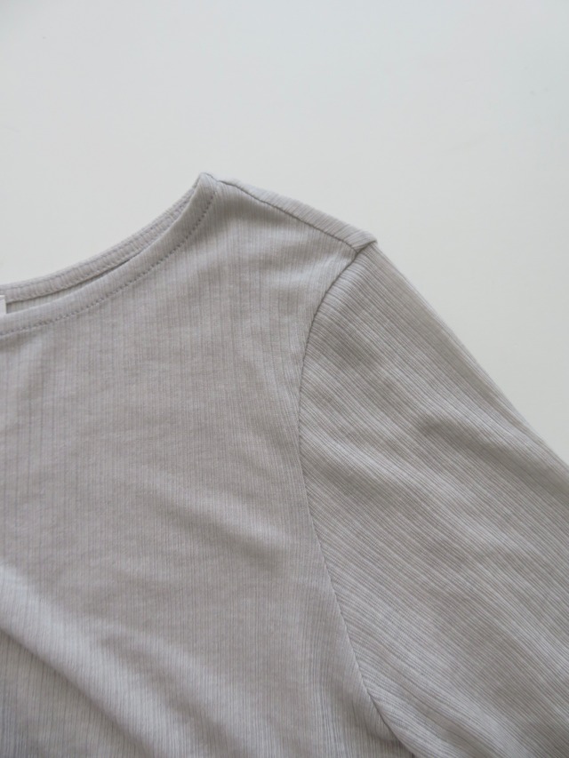 (即納) ounce / Erin rib sleeve tee