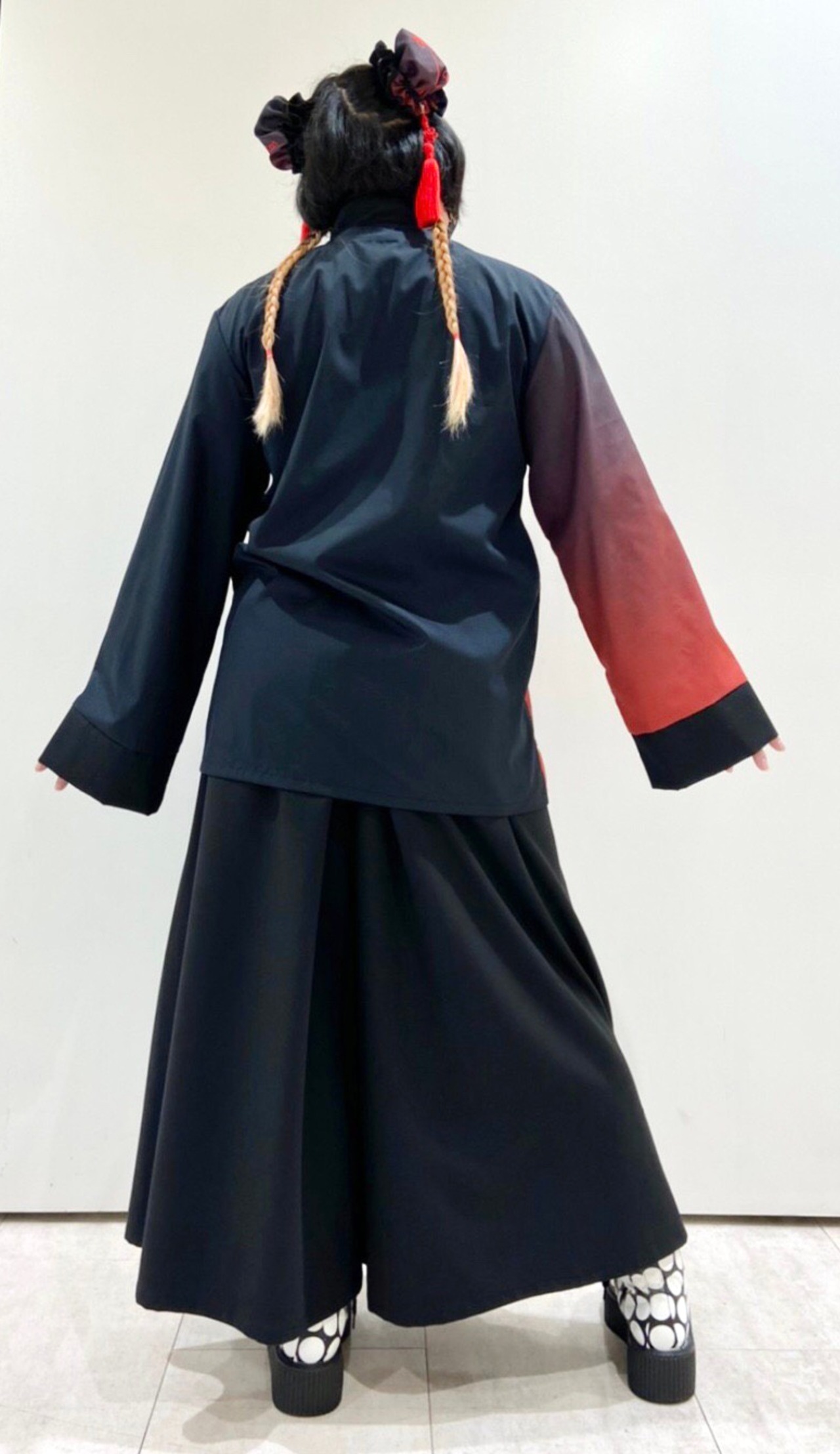 [komagire×Spide Lilyコラボ]チャイナシャツ(赤)