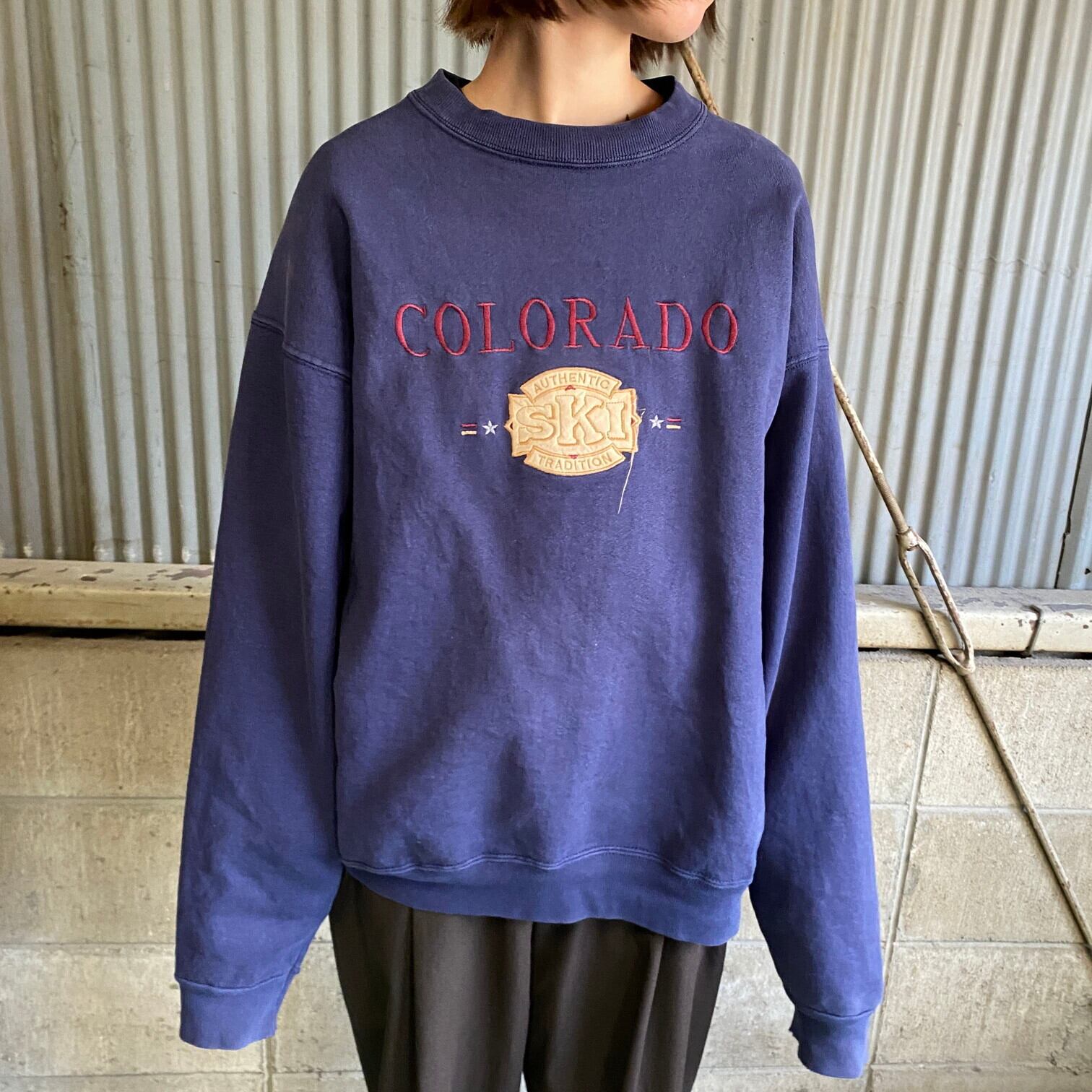 USA製 80年代〜90年代 COLORADO 刺繍 スウェットシャツ メンズL 古着 トレーナー ネイビー 紺 90s ヴィンテージ ビンテージ  【スウェット】【cs2212-15a】 | cave 古着屋【公式】古着通販サイト