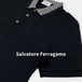 美品 Salvatore Ferragamo サルヴァトーレ・フェラガモ ガンチーニ アイコンロゴ 半袖 ポロ シャツ 0707531 ブラック トップス / J&NREUSE メンズ トップス