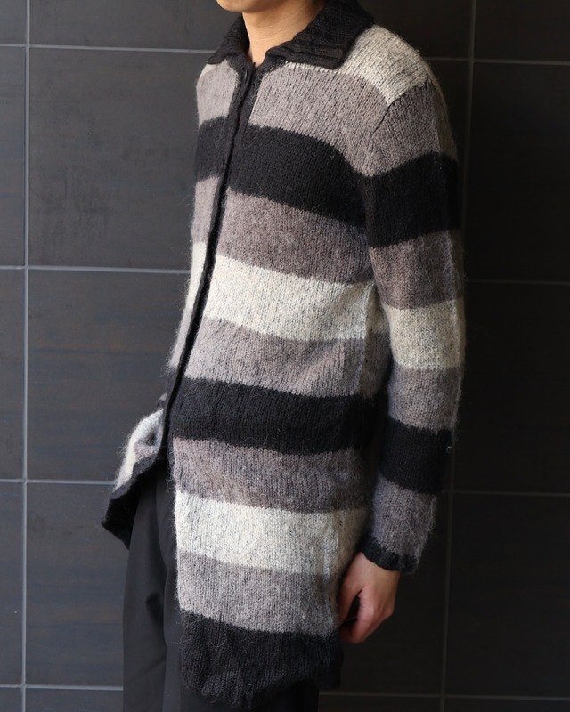 Long length striped knit