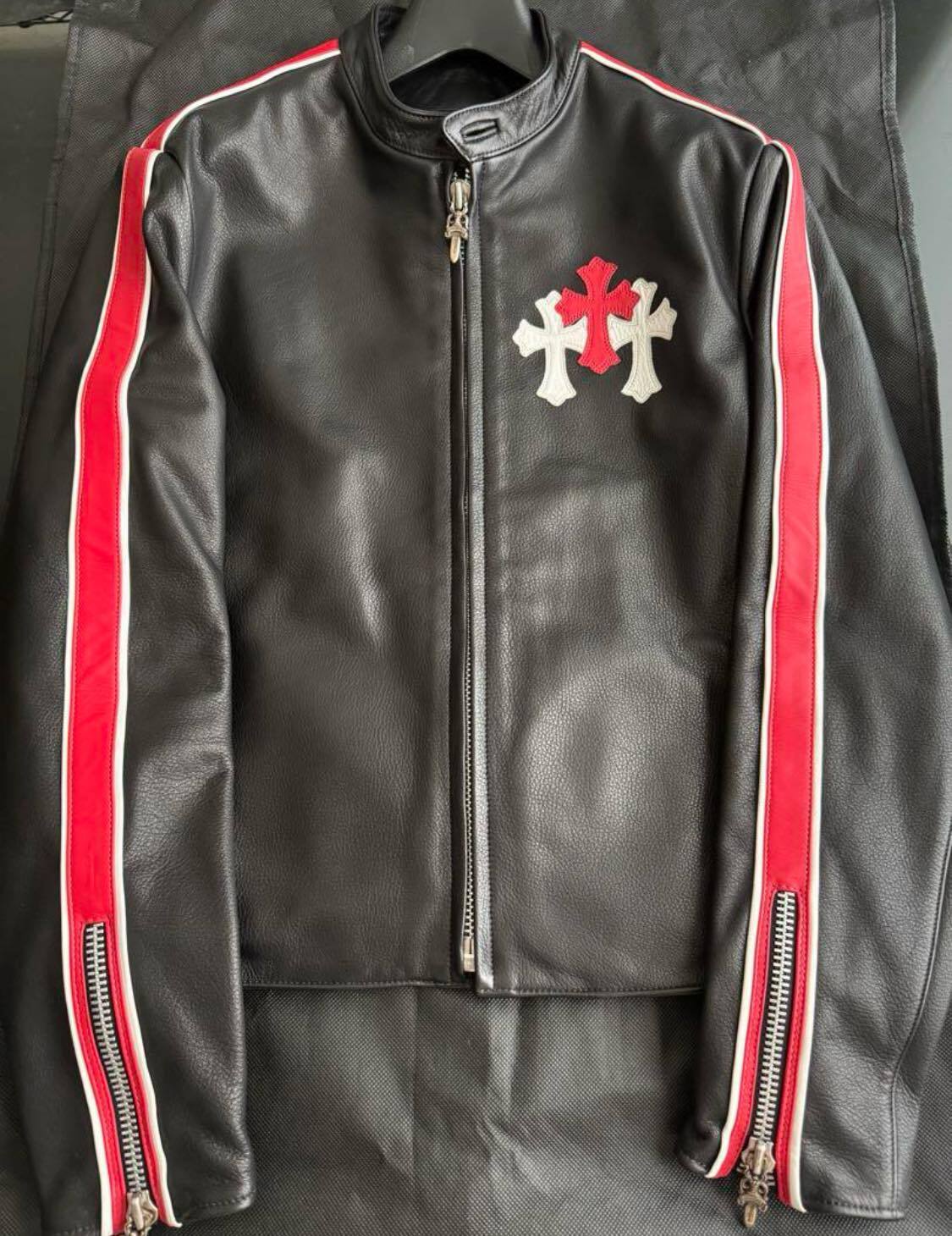 CHROME HEARTS クロムハーツ クロスパッチ RACING2 ライダース ジャケット