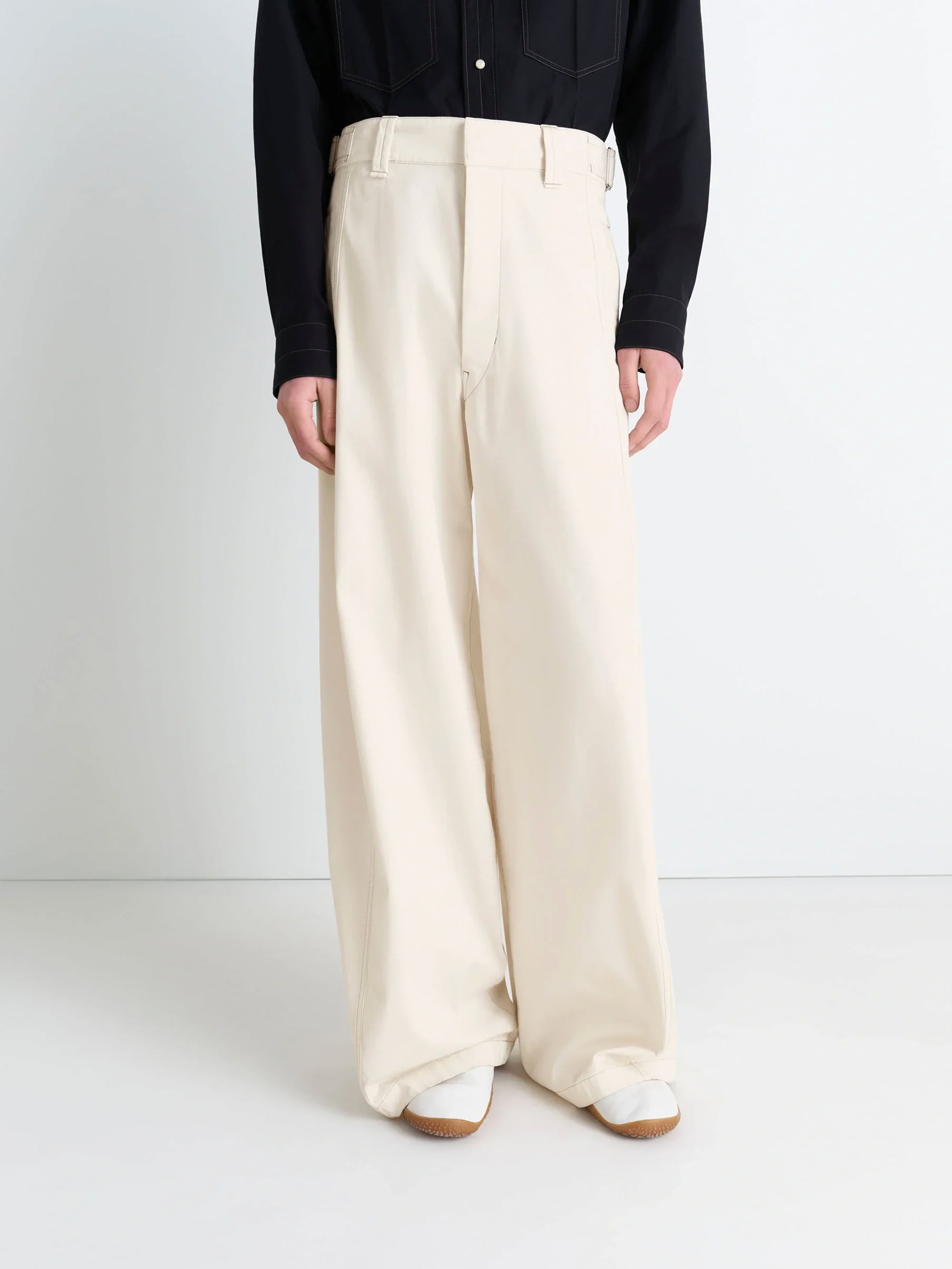 LEMAIRE MAXI UTILITY PANTS LIGHT CREAM PA1249 LF1481 | BEST