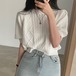 トップス カットソー ニット ショート丈 半袖 無地 編み込み かわいい 大人可愛い シンプル カジュアル 大人 上品 おしゃれ お洒落 かっこいい レトロ エキゾチック 大人女子 こなれ感 ラフ メンズライク ボーイッシュ ラブリー キュート ガーリー ルーズ 存在感 抜け感 ラウンドネック 襟なし 袖あり 萌袖 白トップス サマーニット 白 ホワイト 黒 ブラック 灰色 グレー 大人カラー  10代 20代 30代 40代 50代 女性用  女子会 お泊まり 休日 着回し 普段使い 双子 韓国