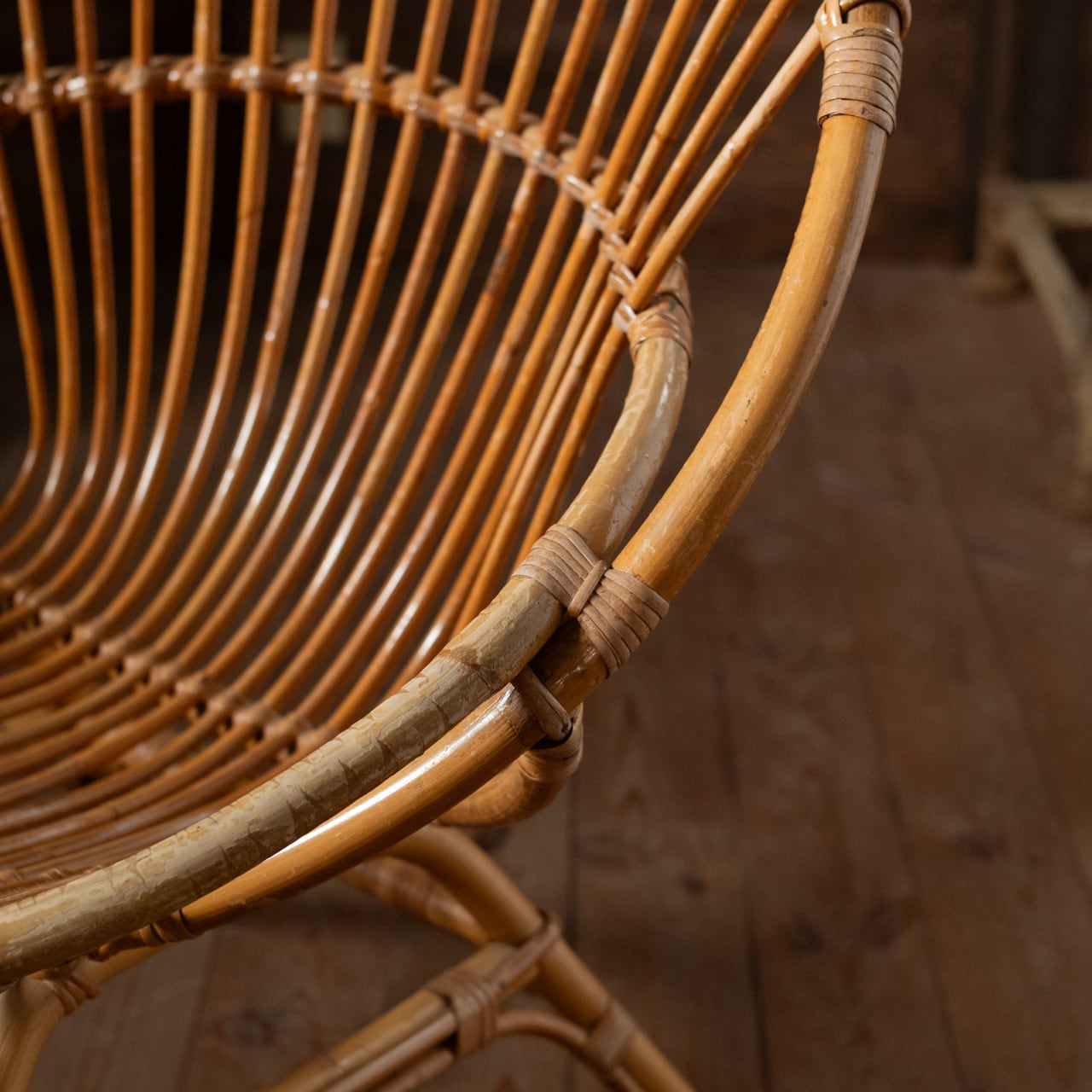 Rattan Chair / ラタン チェア〈椅子・ソファ・籐張り・店舗什器