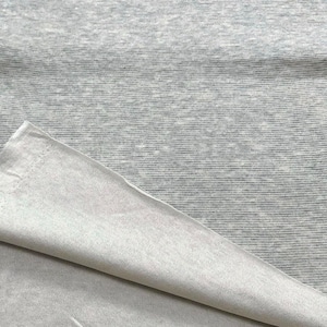 ★NM034◆2m◆綿レーヨン接結ニット生地◆杢調グレー