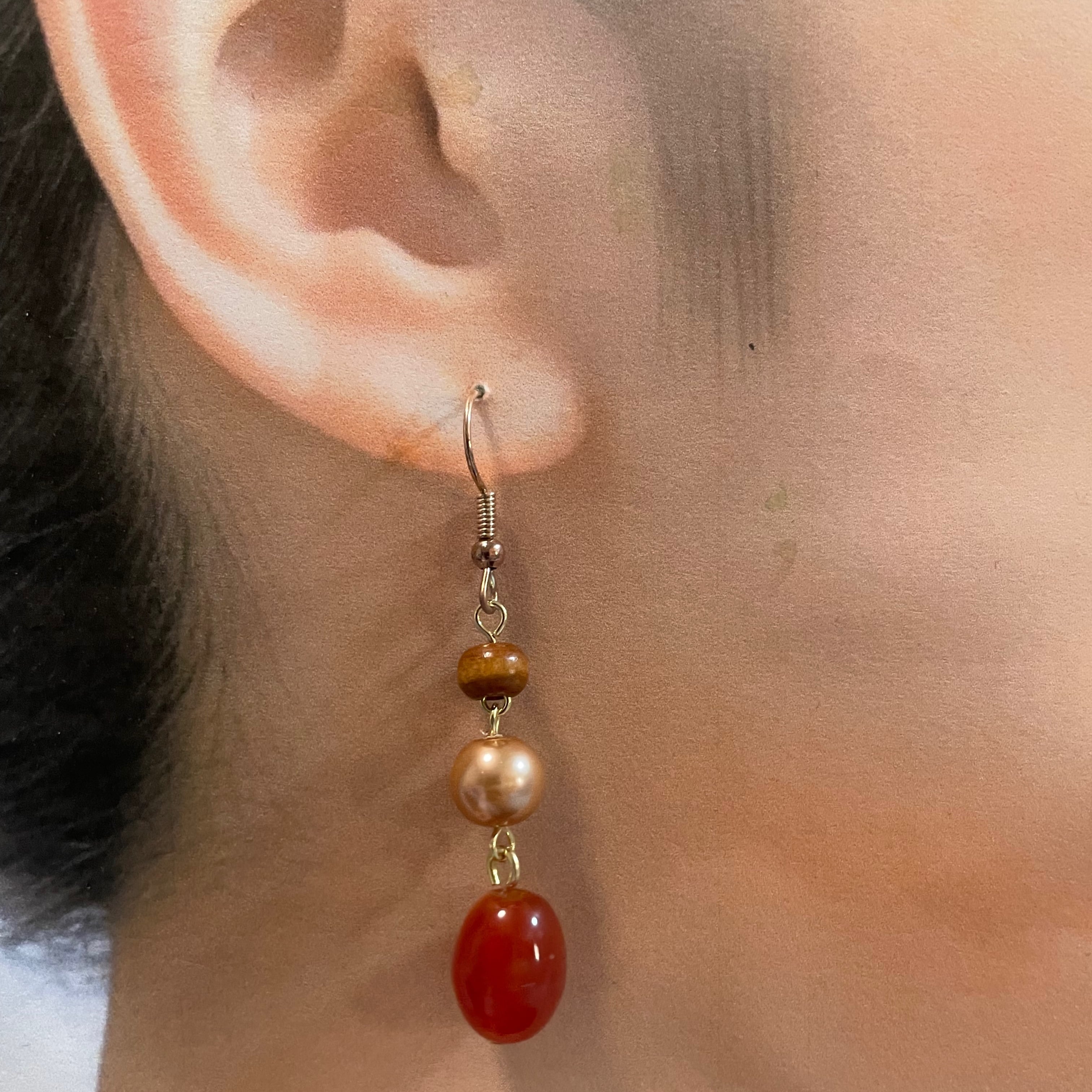 木の実みたいな秋 ピアス | jellyfish-n