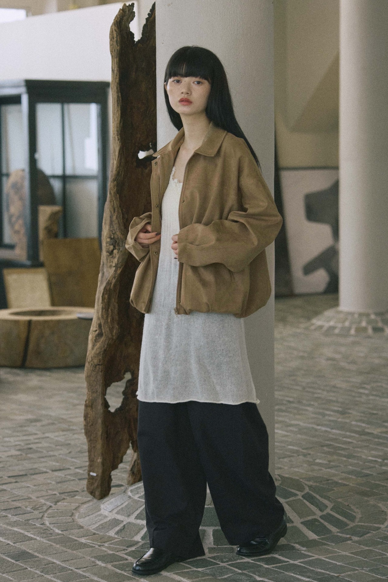 DU260719 Suede Volume Blouson【Outer Collection】