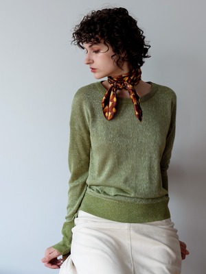 sparkle high-gauge knit（green）