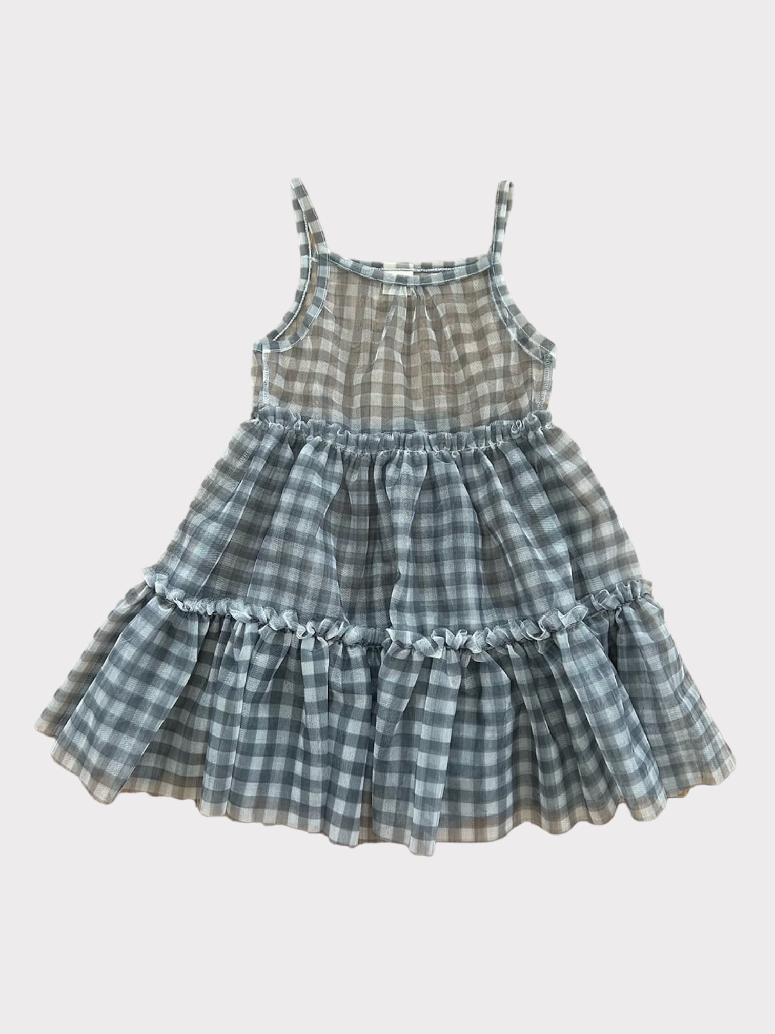 mesh check one-piece