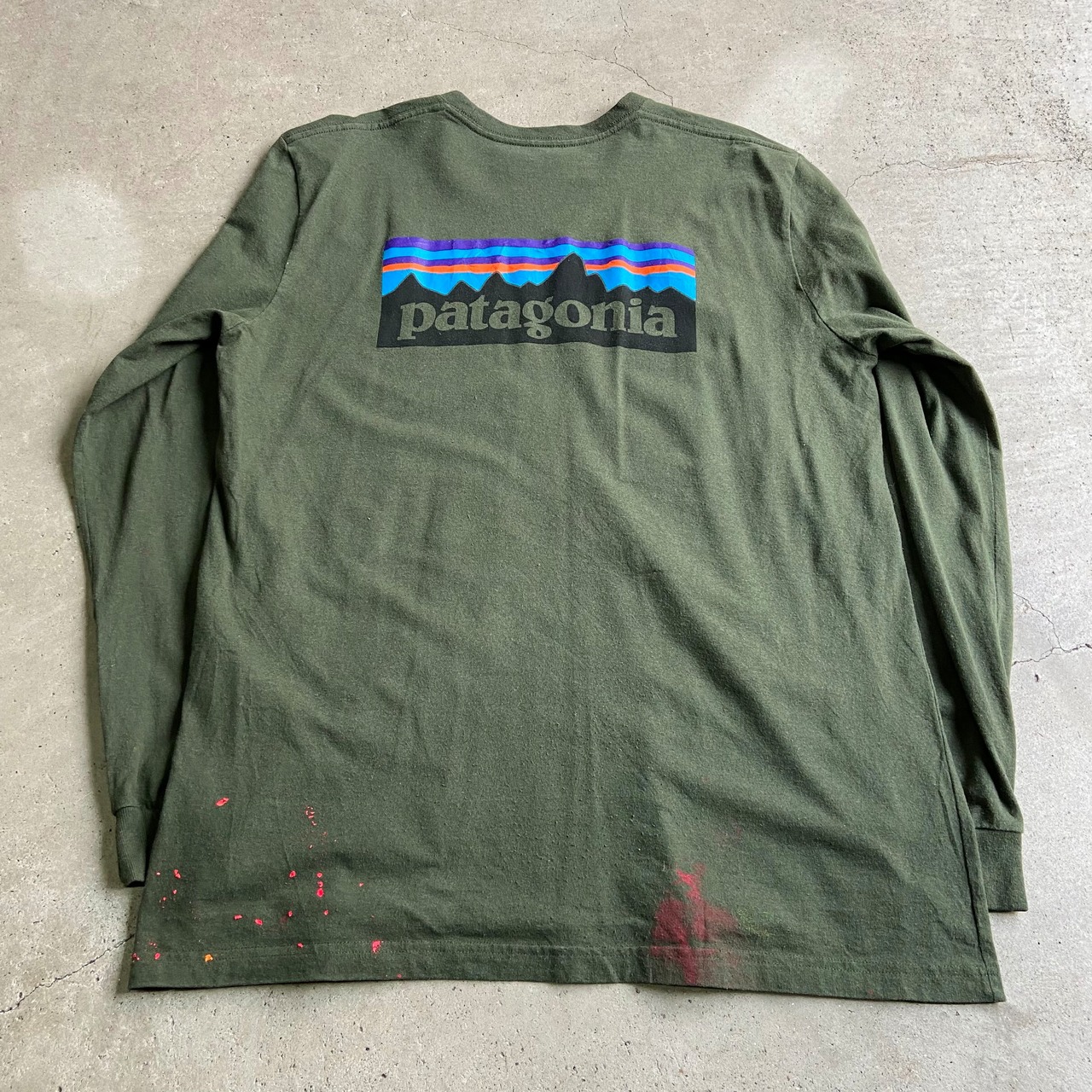 訳あり特価 patagonia パタゴニア 胸ロゴ バックプリント ロングT 