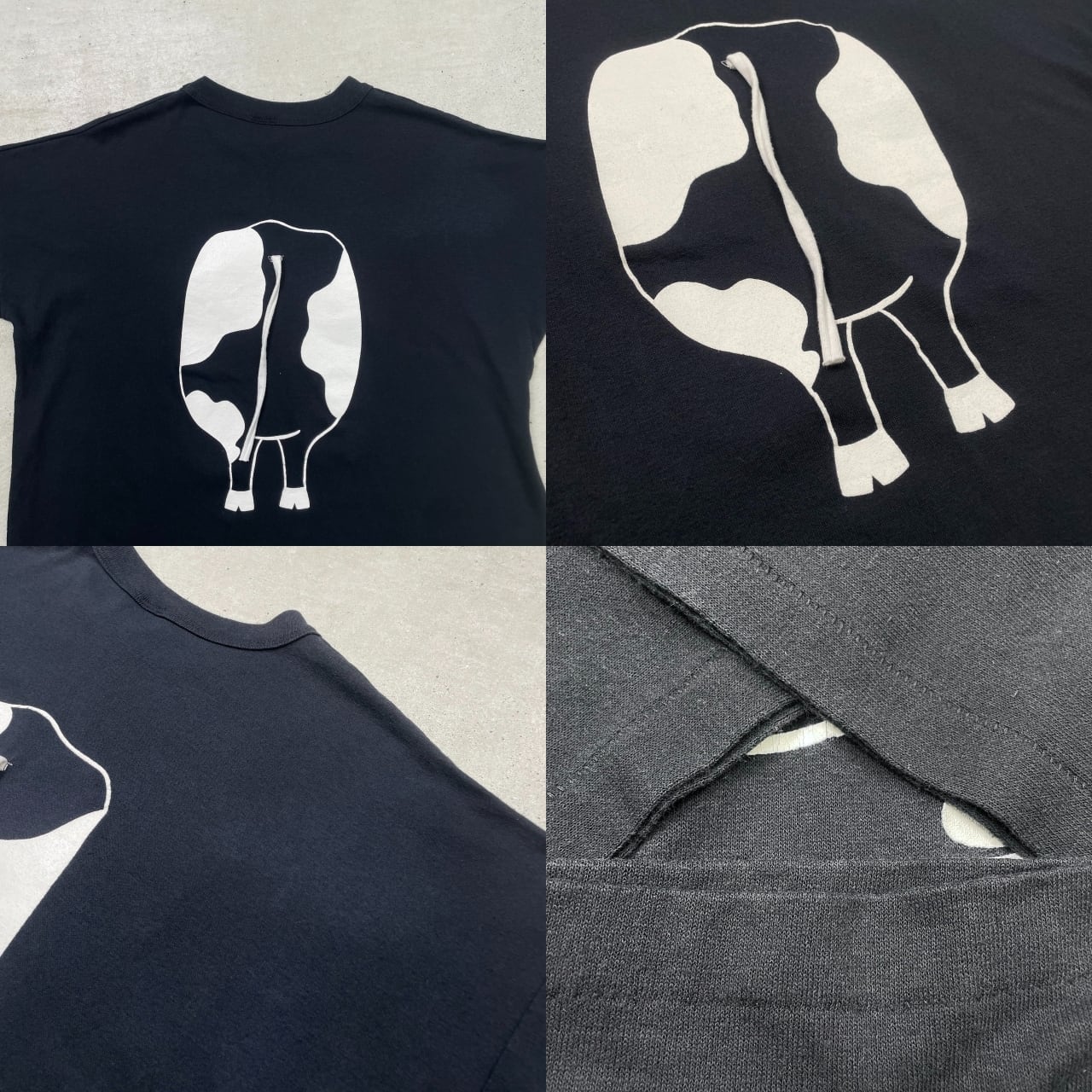 90年代 Flirts 牛 うし 両面プリント デザインTシャツ メンズL相当