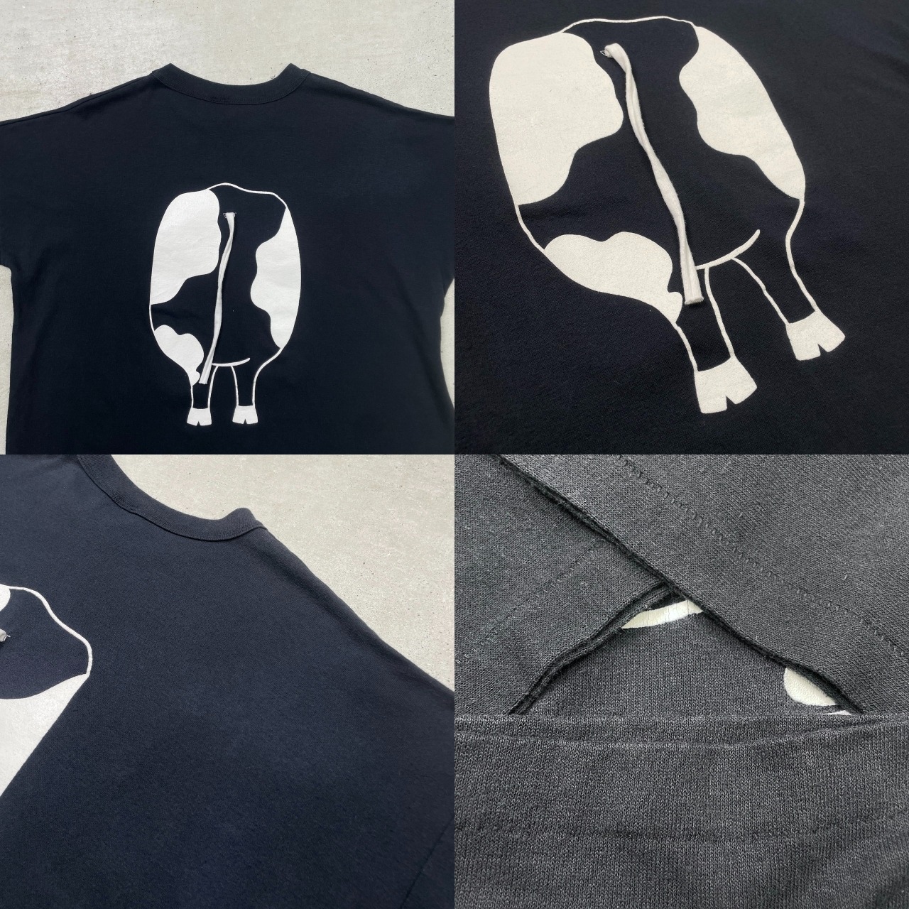 90年代 Flirts 牛 うし 両面プリント デザインTシャツ メンズL相当 