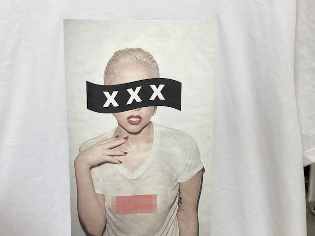 30％OFF GOD SELECTION XXX LADY GAGA S/S TEE WHITE XL 75JI8550