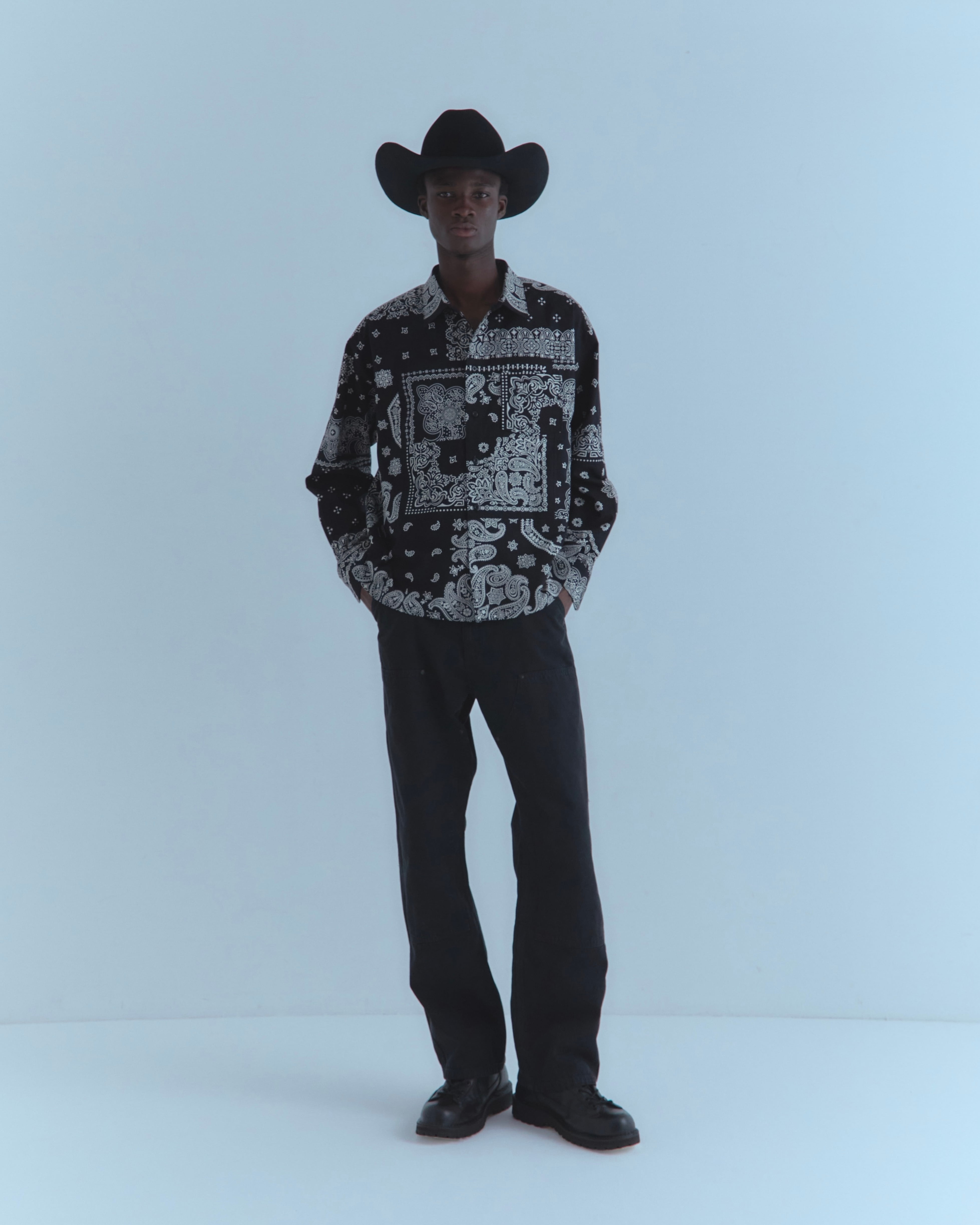 Bandana Shirt c/# BLACK | MIYAGIHIDETAKA
